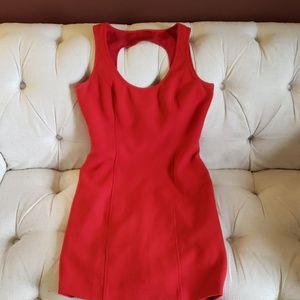 Michael Kors Red Sleeveless Cut Out Dress